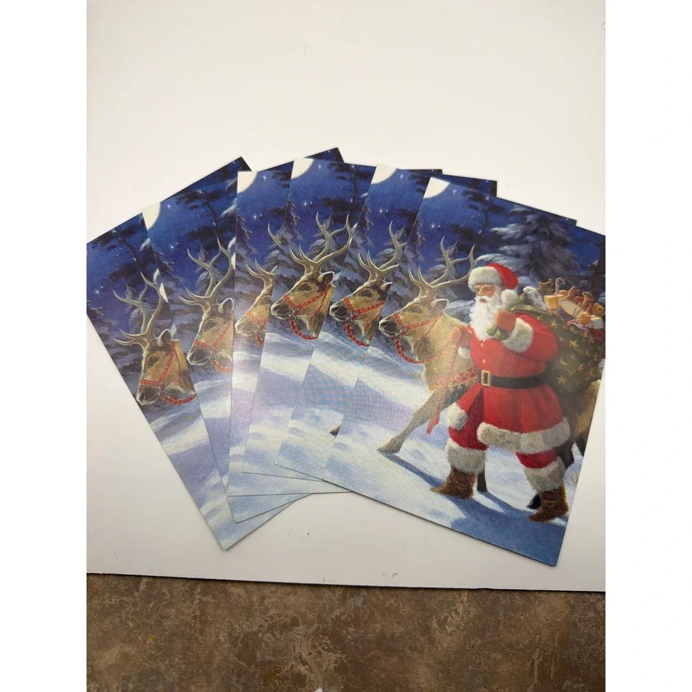 Vintage Christmas Postcard Lot Santa Claus Reindeer Teddy Bear DaySpring Unused